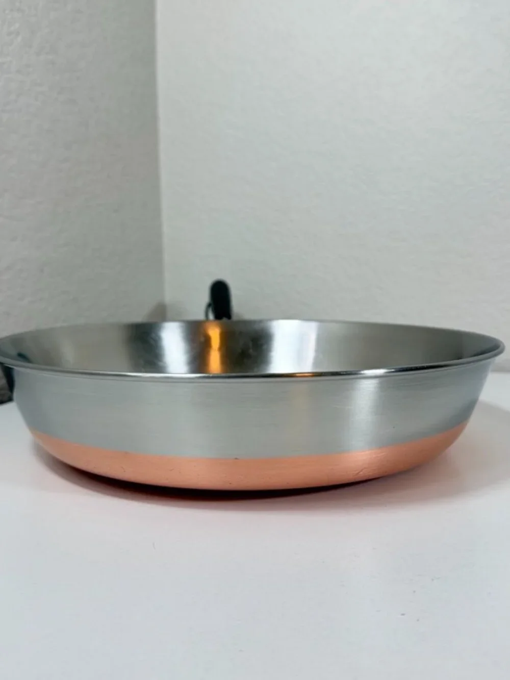 VTG Revere Ware Pre '68 12in Skillet Frying Pan Copper Clad Riverside *NO Lid